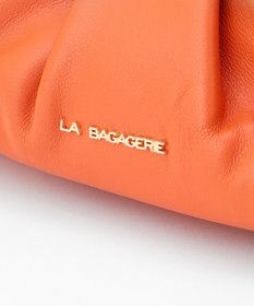 LA BAGAGERIE シープレザー　ギャザーミニマムバッグ