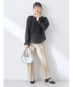 earth music&ecology キャンディースリーブシアーブラウス