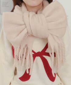 WEGO 【マフラー/ユニセックス着用】ワイドフリンジストール