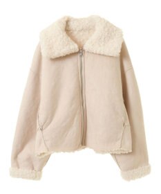 earth music&ecology リバーシブルフェイクムートンショートブルゾン