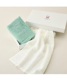PRESENTERS ROOM CUOL タオルではじめるスキンケア / フェイスタオル　ホワイト×ミント
