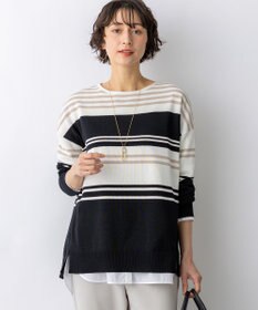 23区 L 【先行予約】コットンポリエステルストレッチ オーバーサイズ ニット