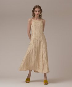 GRACE CONTINENTAL リーフジャガードキャミワンピース