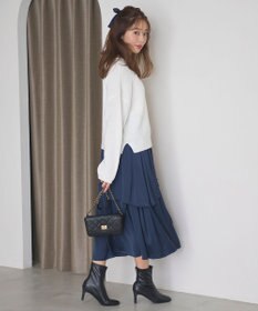 Feroux 【洗える】ランダムティアードスカート