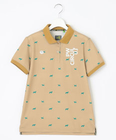 PW CIRCULUS 【WOMEN】【ストレッチ / UVケア】アニマルプリント カノコ ポロシャツ ゴルフウェア レディース