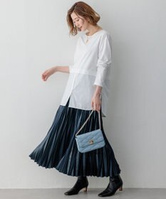 23区 L 【GLOW10月号掲載/洗える】ナチュラルコットンベアコンビ カットソー