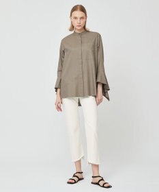 BEIGE， PERSIMMON / バンドカラーシャツ