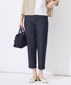 J.PRESS LADIES L 【洗える・吸水速乾】麻シェルドライ テーパード パンツ