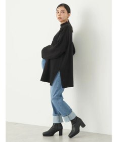 earth music&ecology アンチピリングリブハイネックチュニック