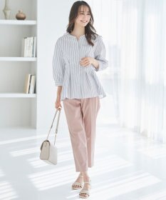 ANY SIS S 【洗える】タックペプラムシャツ ブラウス