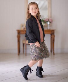 ANY KIDS 花柄 チュール フレア スカート