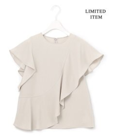 ICB 【WEB限定・洗える】BackSatinGeorgette ラッフルブラウス