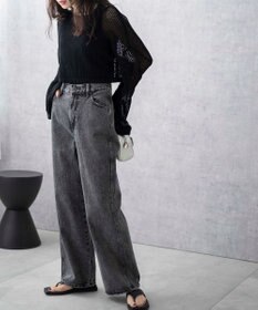 WEGO 【新色追加/美脚/XS～Lサイズ展開】ストレートデニムパンツ