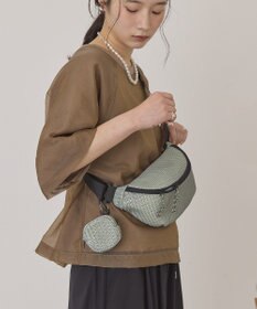 AMERICAN HOLIC 【2点SET】ポーチ付ダブルメッシュウエストポーチ