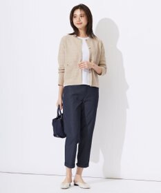 J.PRESS LADIES L 【洗える・吸水速乾】麻シェルドライ テーパード パンツ