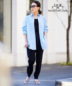 ICB L 【ICB×tamachan_style コラボ】 スタイルアップ ビッグシャツ