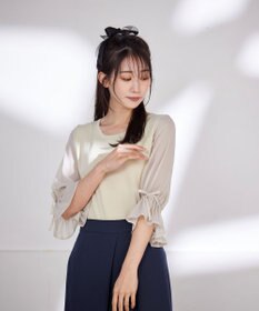 Tiaclasse L 【洗える】キャンディースリーブニットトップス