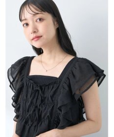 earth music&ecology フロッキードットフリルビスチェ