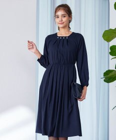 Tiaclasse 【洗える】タックパールワンピース