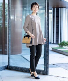 Tiaclasse L 【小倉優子さん着用・選べる袖TYPE・洗える】バックフレアチュニック