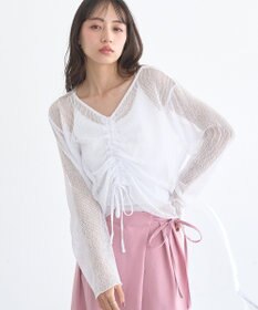 earth music&ecology フロントドロストシアープルオーバー