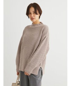 Green Parks ｍｏｋｏモール畦編みモックネックプルオーバー