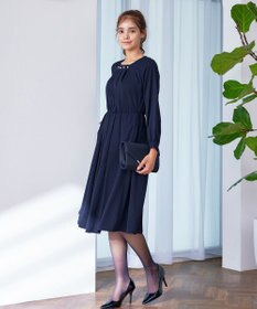 Tiaclasse 【洗える】タックパールワンピース