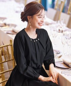 Tiaclasse 【洗える】タックパールワンピース