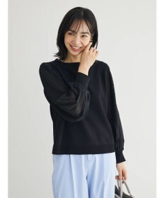 Green Parks プリーツ袖ニットプルオーバー