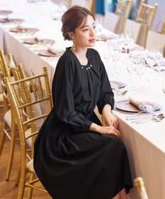 Tiaclasse 【洗える】タックパールワンピース