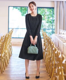 Tiaclasse 【洗える】タックパールワンピース