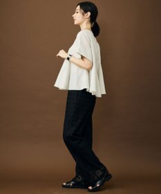 自由区 ブライトシアーシャンブレー ブラウス