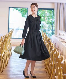 Tiaclasse 【洗える】タックパールワンピース