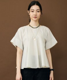 自由区 ブライトシアーシャンブレー ブラウス