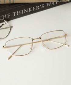 WEGO メタルフレームスクエアアイウェア