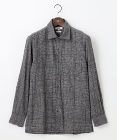 JOSEPH ABBOUD 【柔らかな肌触り】 オーガニックラフィ グレンチェックシ ャツ