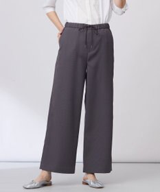 J.PRESS LADIES 【洗える】エアロツイルストライプ イージーパンツ