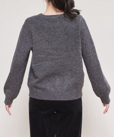 Tiaclasse ダイヤ柄パール付きニットプルオーバー