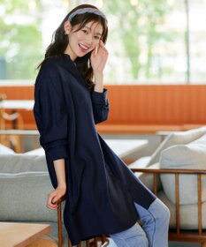 Tiaclasse 【洗える】リネンミックススキッパーシャツワンピース