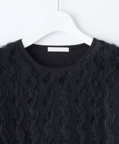 自由区 L 【洗える】カットジャガード ニット