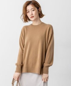 23区 【見上愛さん着用/Oggi・STORY掲載】ピュアカシミヤ クルーネック ニット キャメル系