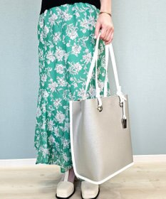 style code 【MERCURYDUO/マーキュリーデュオ】メタルアイレット　縦長トートバッグ 推し活ラージバッグ 縦長ショルダーバッグ