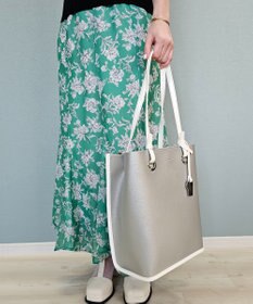 style code 【MERCURYDUO/マーキュリーデュオ】メタルアイレット　縦長トートバッグ 推し活ラージバッグ 縦長ショルダーバッグ