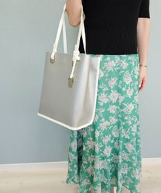 style code 【MERCURYDUO/マーキュリーデュオ】メタルアイレット　縦長トートバッグ 推し活ラージバッグ 縦長ショルダーバッグ