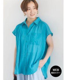 Te chichi 【7色展開】シャンブレーボイルフレンチスリーブシャツ