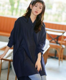 Tiaclasse 【洗える】リネンミックススキッパーシャツワンピース