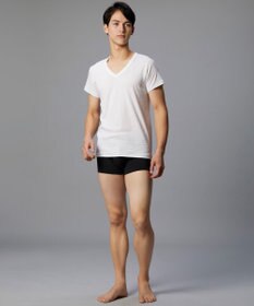 WACOAL MEN インナーシャツ 【2枚組】 3分袖 半袖 綿100%(本体) 伸縮性 肌着 下着 インナー 白 メンズ GL3500 /ブロス バイ ワコールメン