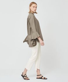 BEIGE， PERSIMMON / バンドカラーシャツ