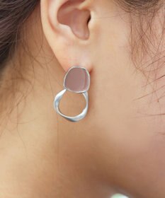 Tiaclasse カラーメタルリングピアス