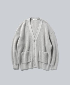 WHITE MAILS 【UNISEX】WASHI&MOHAIR RIB KNIT OVERSIZED カーディガン